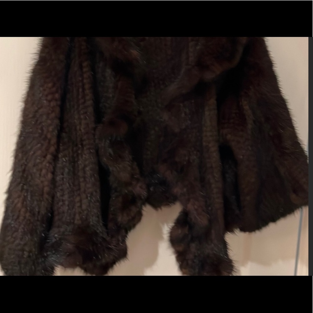 Elegant Brown Black Mink jacket.